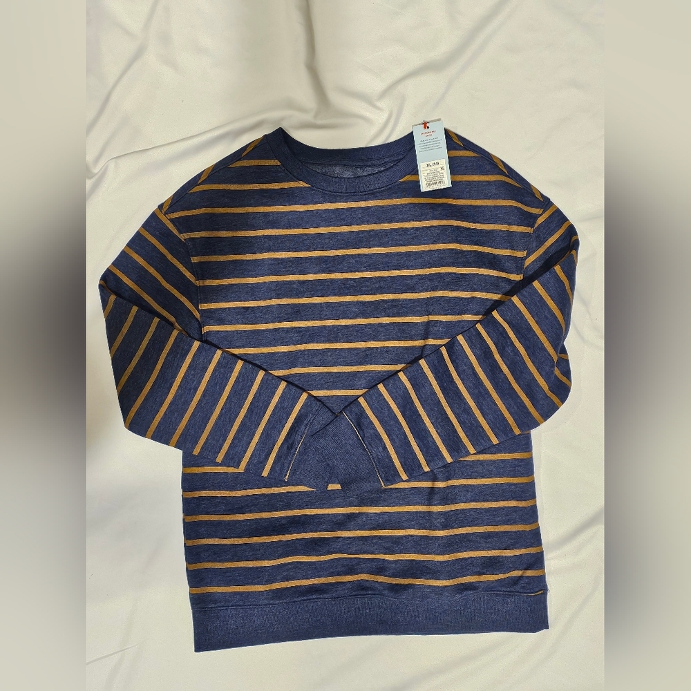 Cat & Jack Boys Striped Pullover Sweatshirt- XL (14) - NWT